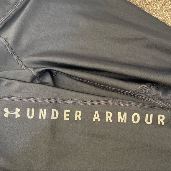 Women’s Under Armour blue with mesh legs heat gear compression leggings Large - Picture 4 of 4